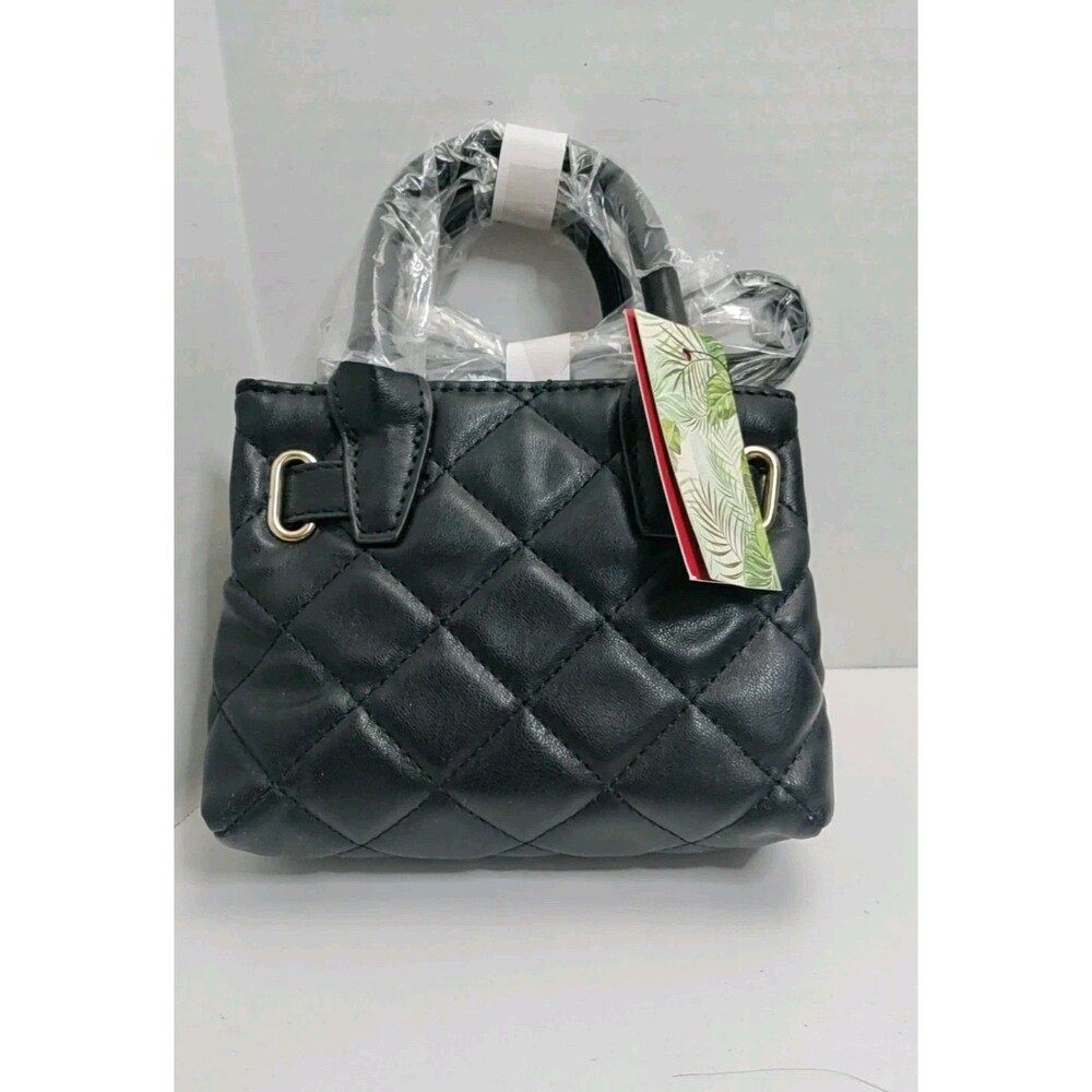 Black Badgley Mischka Mini Diamond Quilted Tote w/Front Lock, NEW with Tags!!